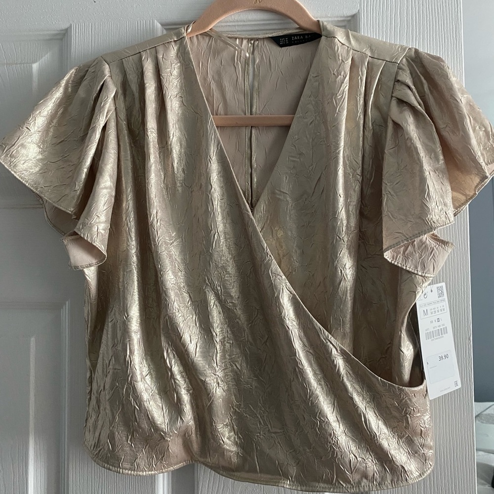 Zara gold shirt